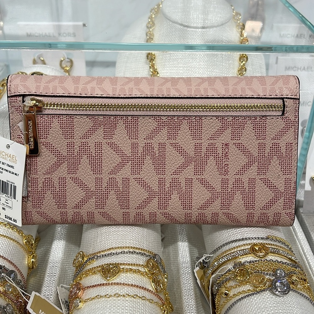 Michael Kors Jet Set Large Logo Trifold Wallet
Powder Blush Multi
NWT - Picture 7 of 16